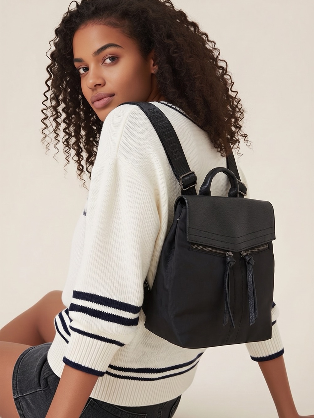 Botkier New York Trigger sleek gothic mini urbanstyle minimalist Nylon backpack